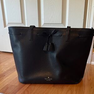 Kate Spade Black Pebbled Leather Tote